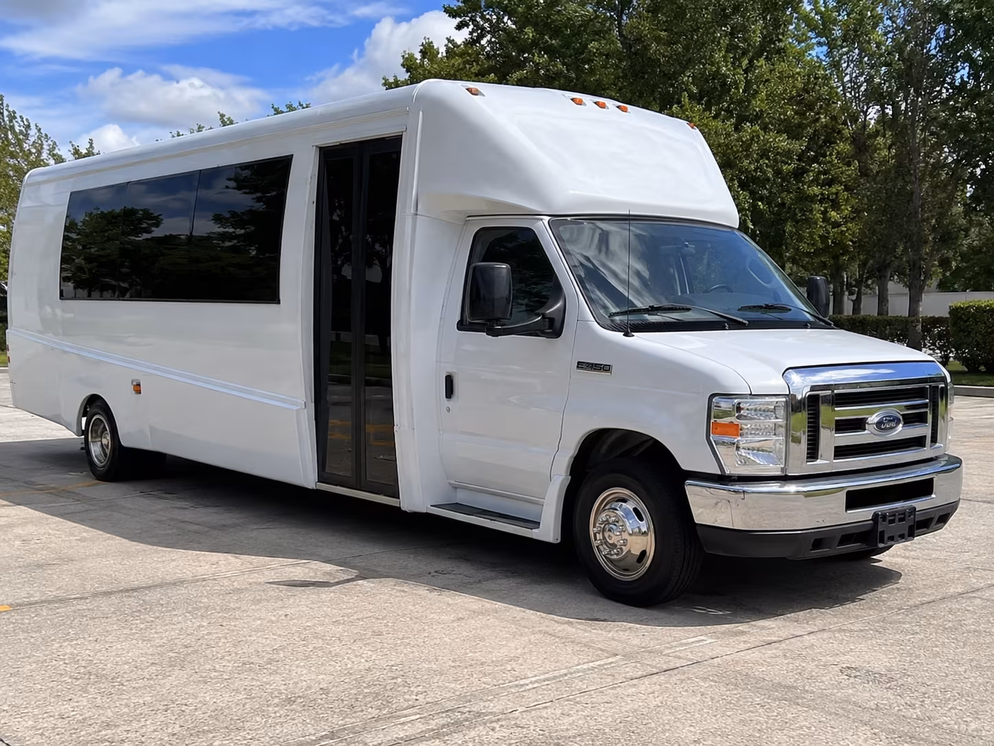 Passenger seating aboard a party bus rental serving Orlando