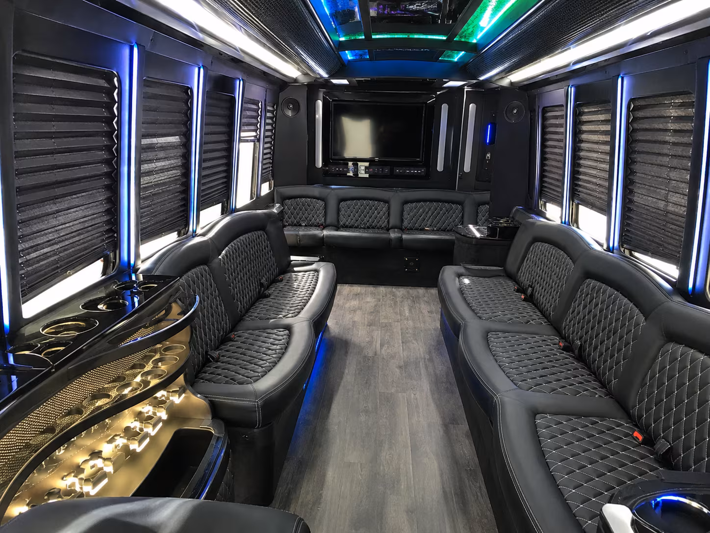 Orlando Bachelor & Bachelorette Transportation party bus interior