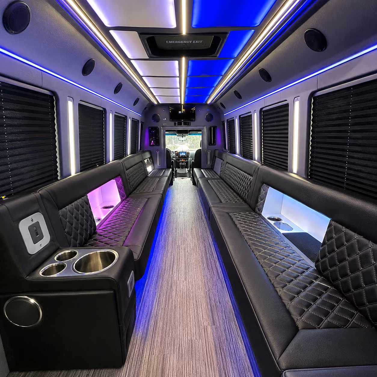 Orlando Sporting Event Transportation party bus interior