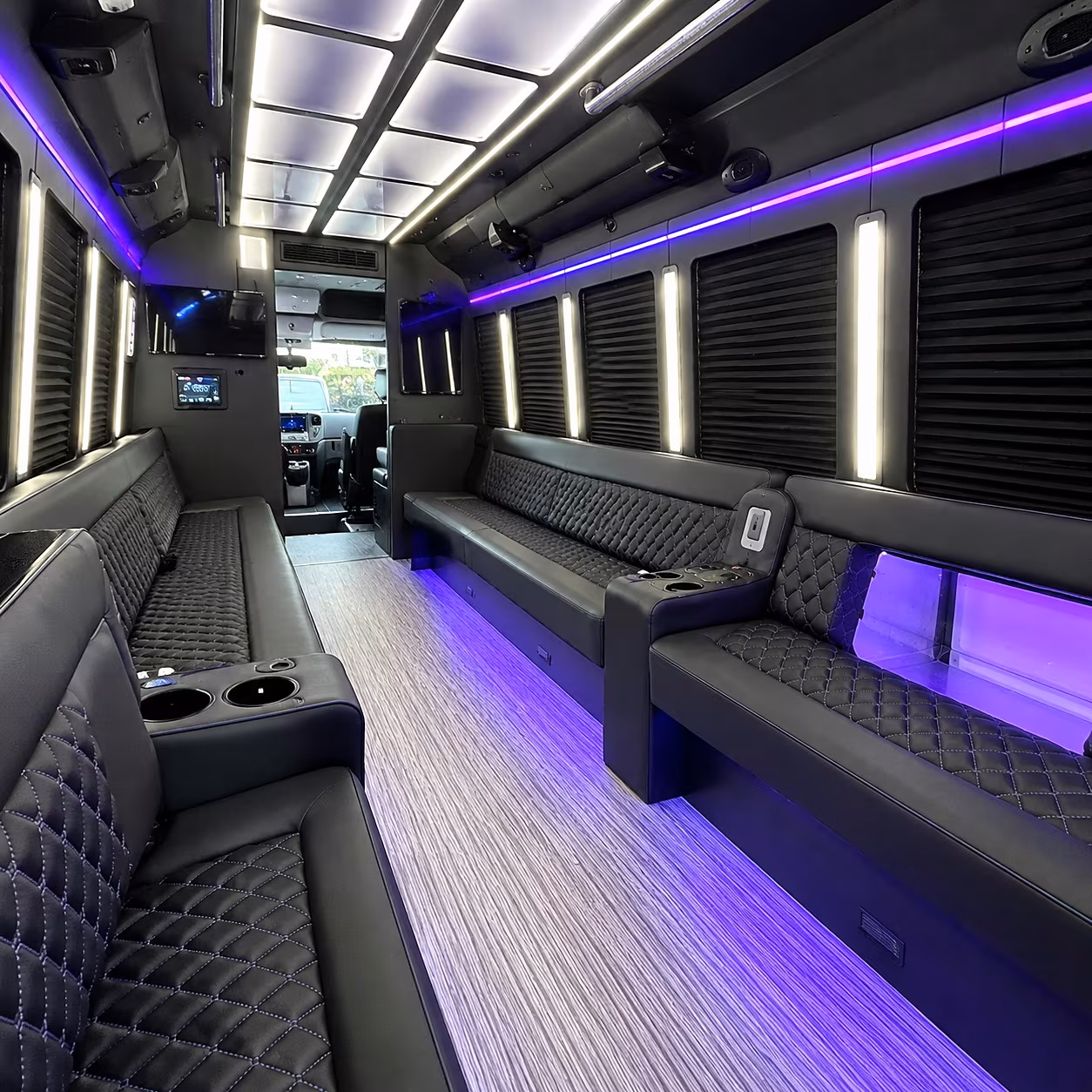 Orlando Sporting Event Transportation party bus interior