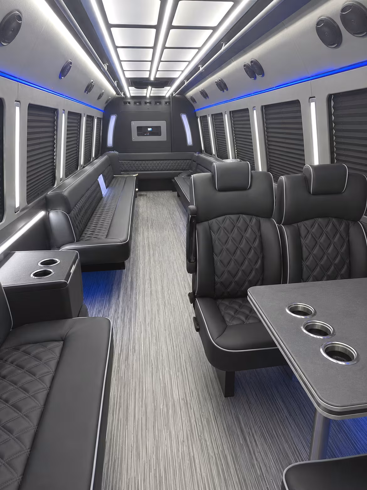 Orlando Wedding Transportation party bus interior